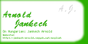 arnold jankech business card